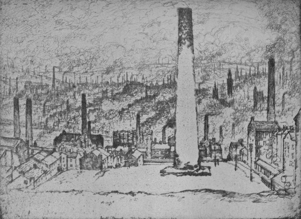 The Great Stack, Bradford by Joseph Pennell