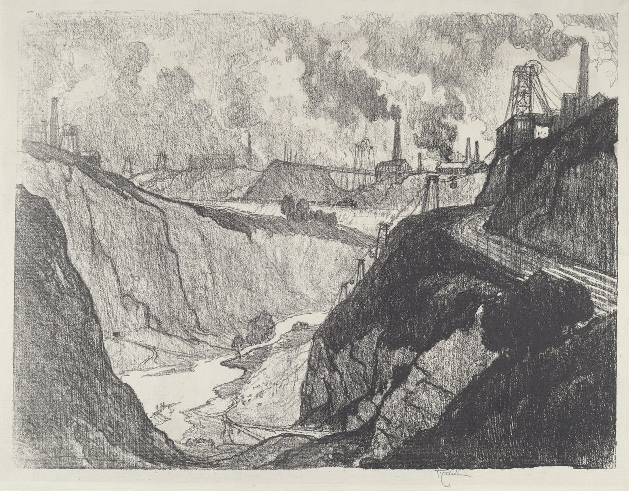 The Iron Mine by Joseph Pennell