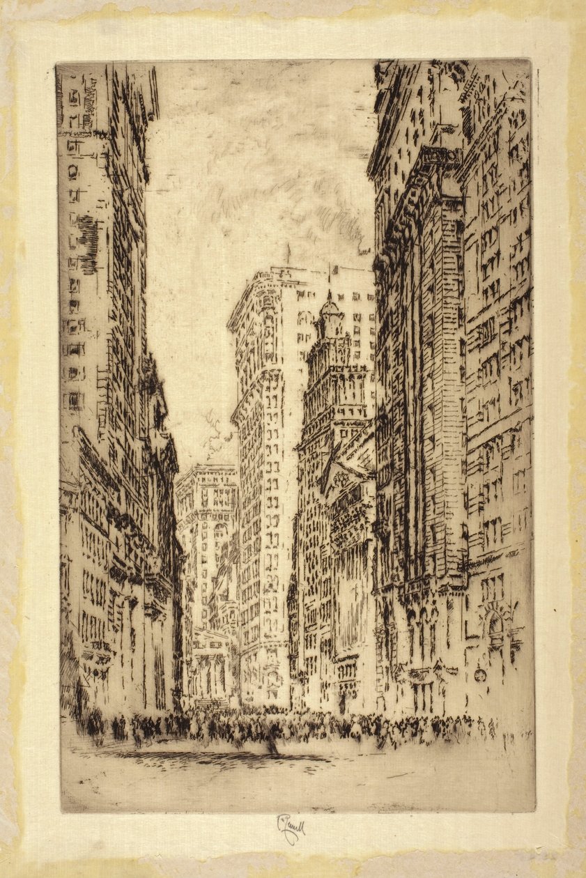 The Stock Exchange, New York by Joseph Pennell