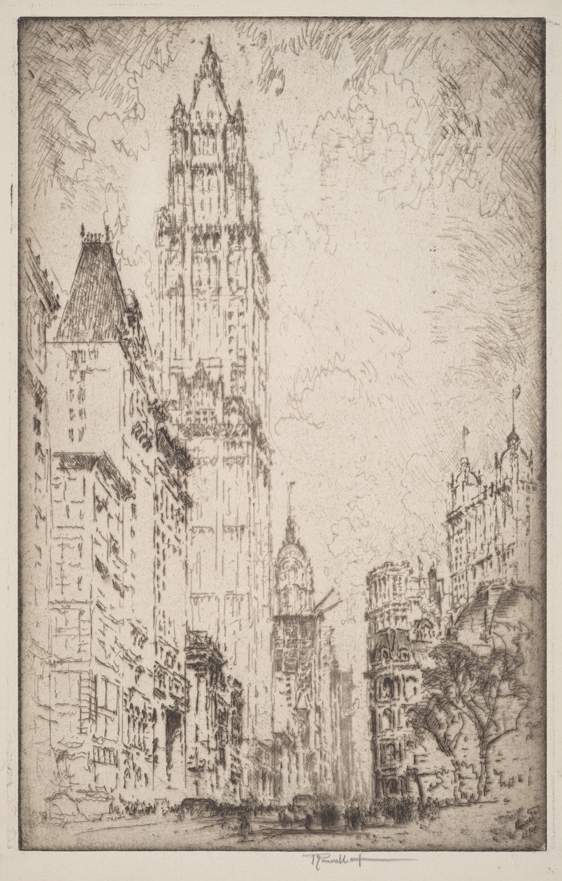 The Woolworth Building by Joseph Pennell