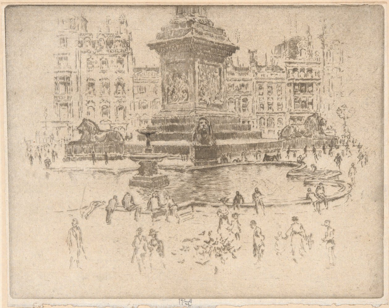 Trafalgar Square by Joseph Pennell