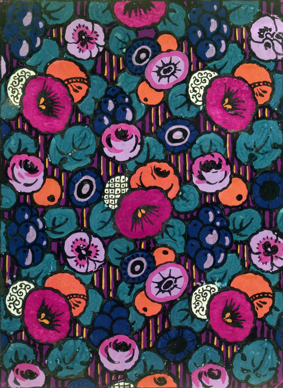 Design for a Printed Textile by Joseph Percy Bilbie, c.1920 by Joseph Percy Bilbie