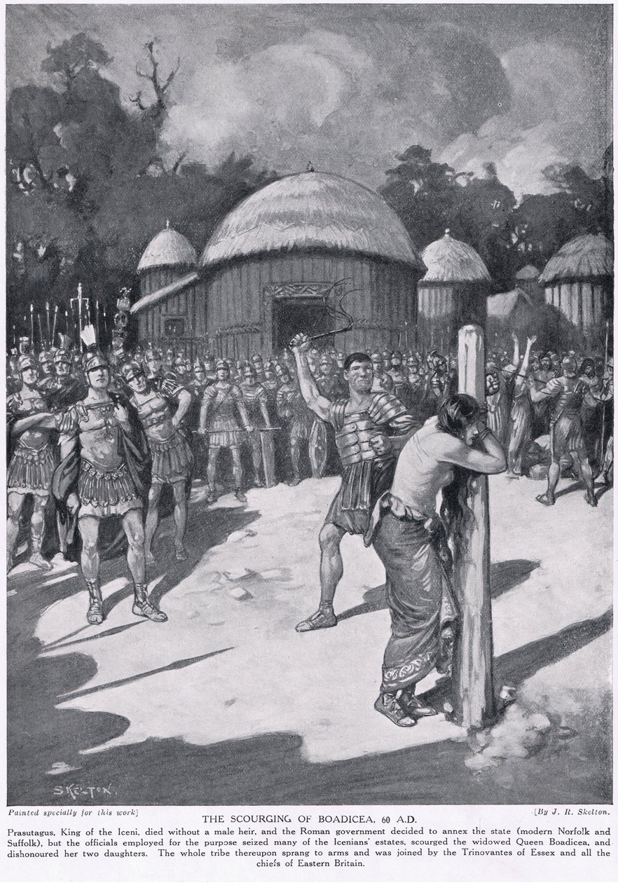 The Scourging of Boadicea, illustration from 