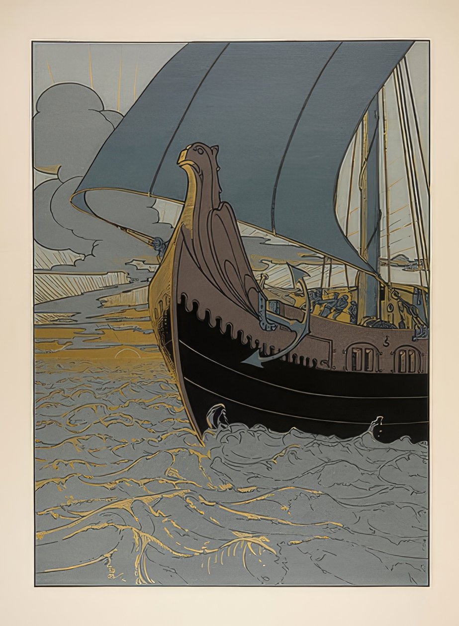 Illustration. The Nibelungen by Joseph Sattler