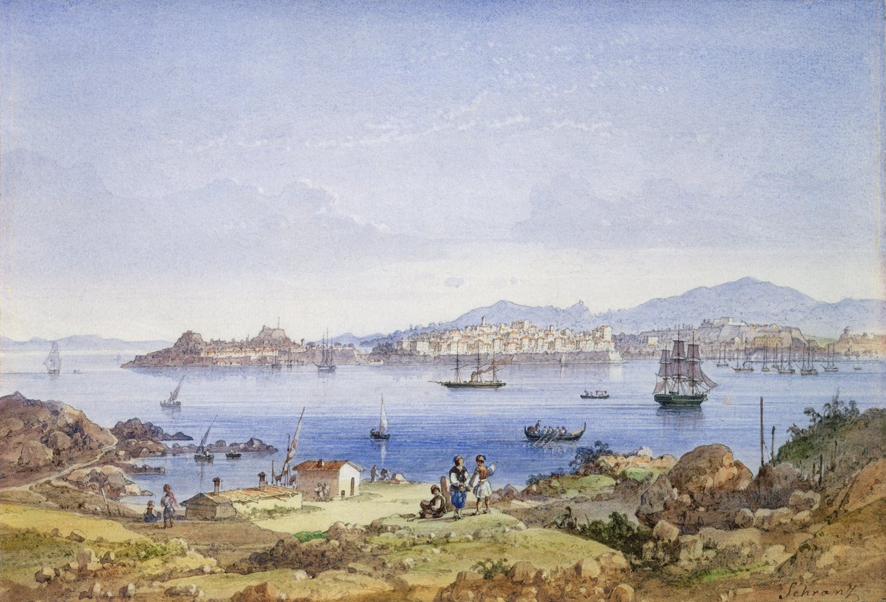 Corfu from the Island of Vido by Joseph Schranz