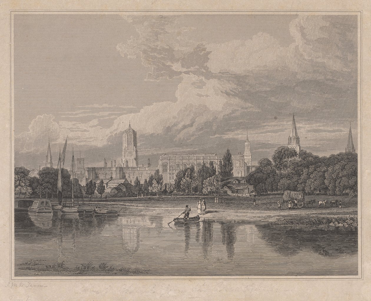 South View of Christ Church, etc. from the Meadows by Joseph Skelton