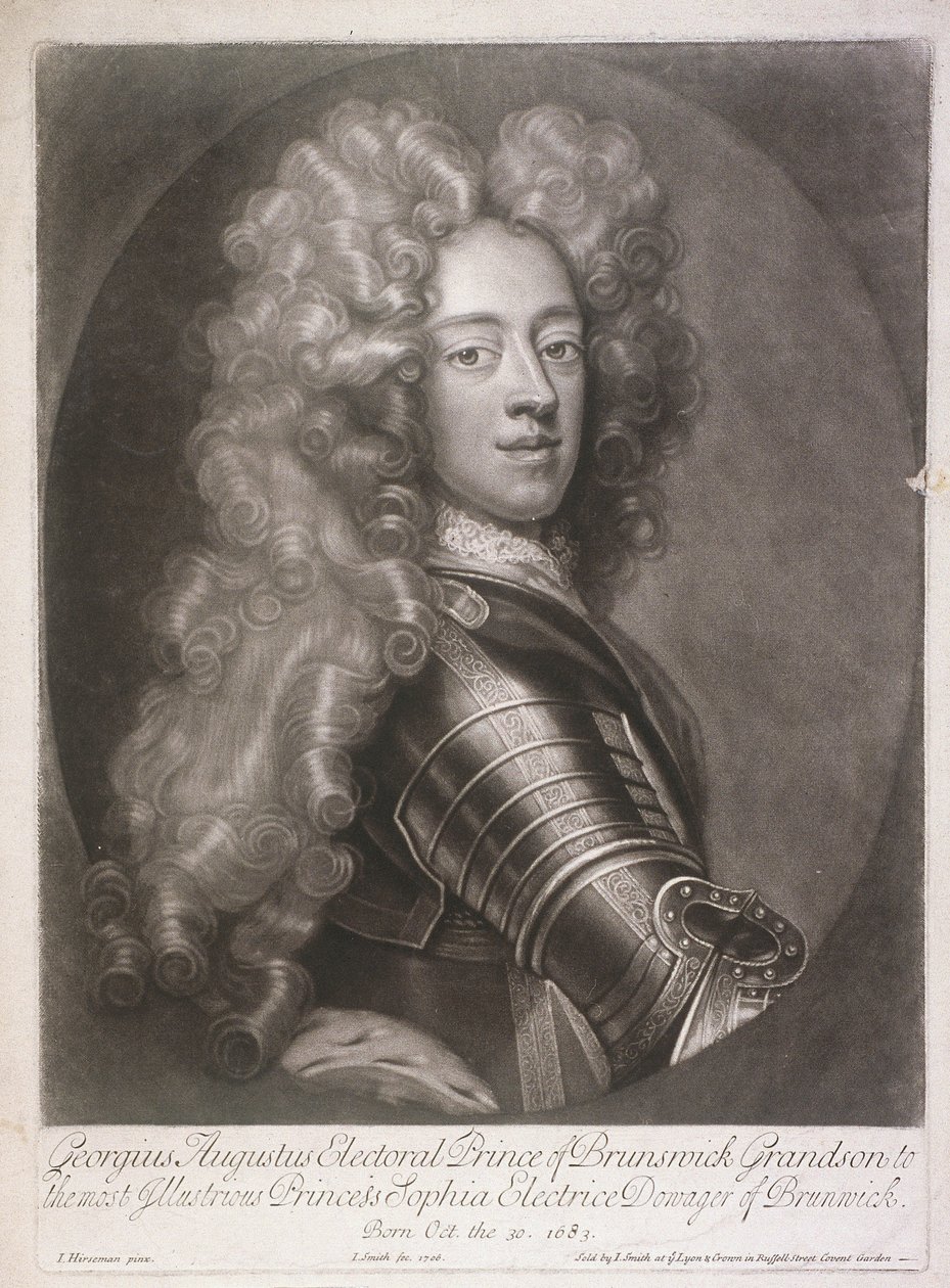 Oval portrait of George II, King of Great Britain, 1706