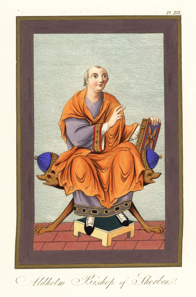 Aldhelm, Bishop of Sherborn c639-709 by Joseph Strutt