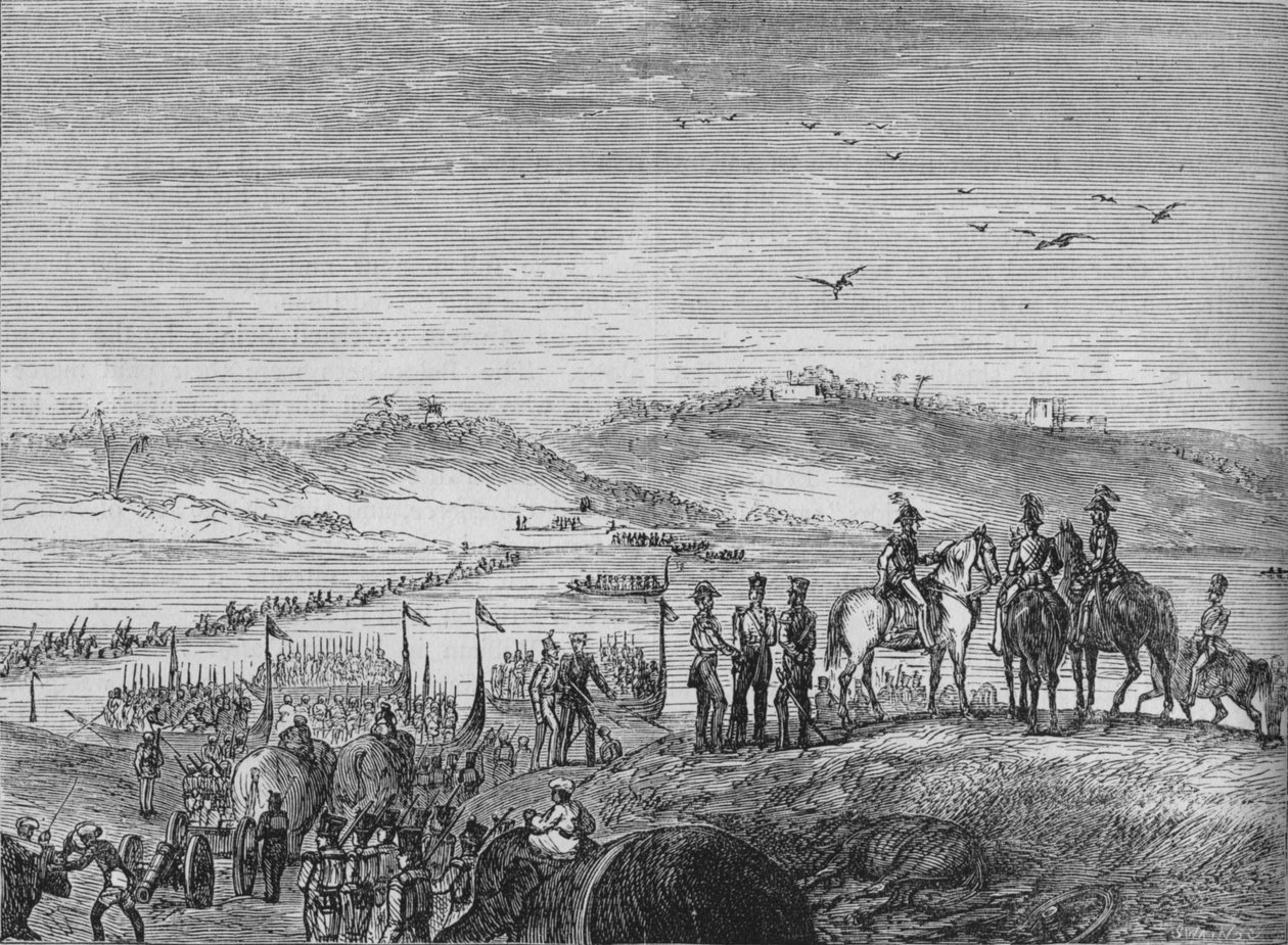 The British Army Crossing the Sutlej by Joseph Swain