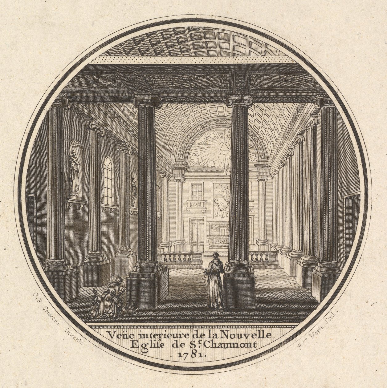 Print of the Reverse of the Portrait Medal of Fortunée-Marie d