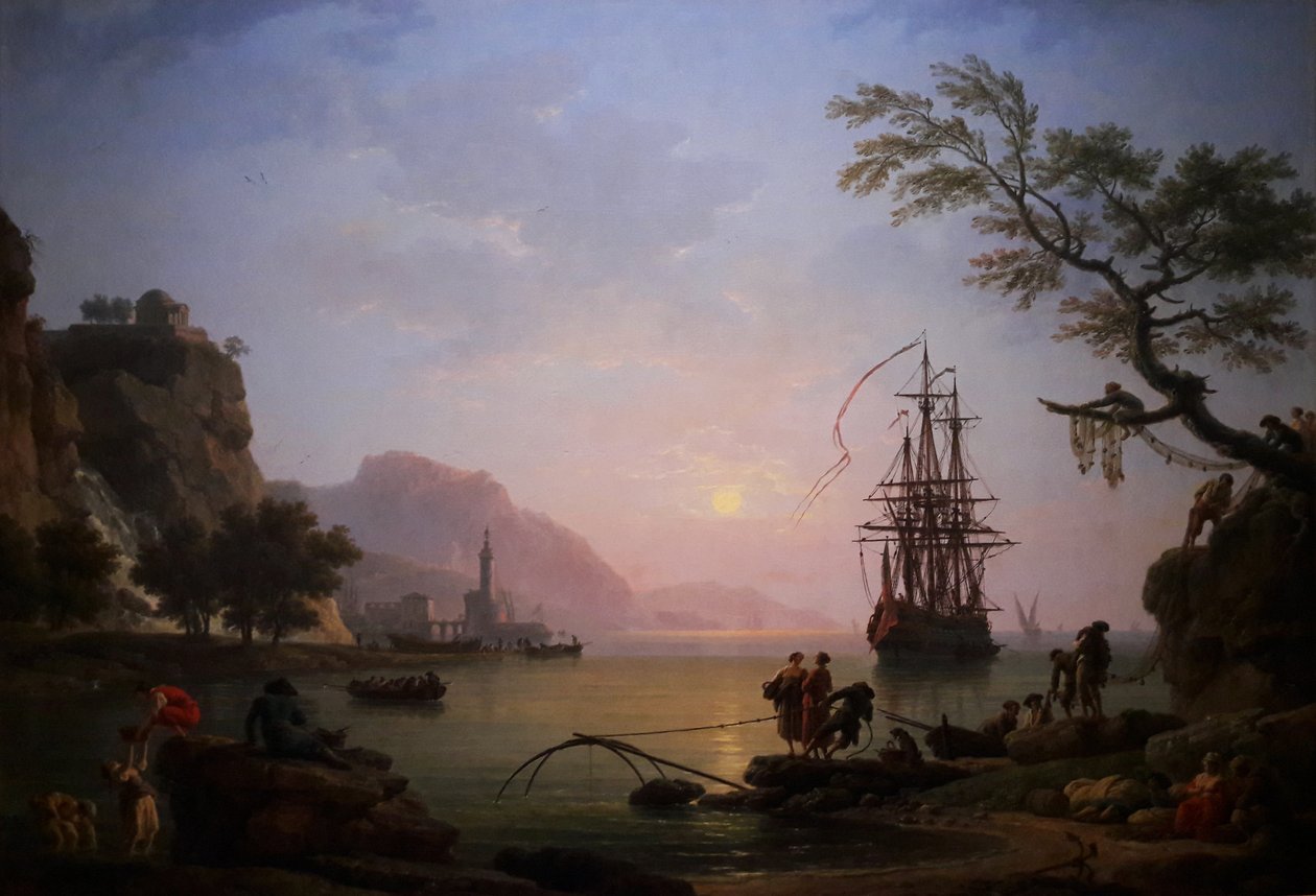 View of a Port in the Morning (The Morning) by Claude Joseph Vernet