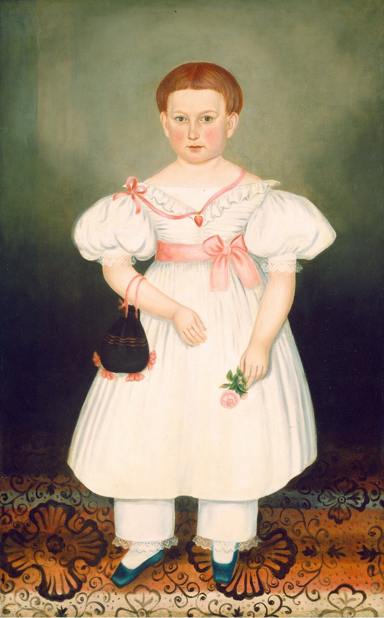 Girl with Reticule and Rose, c. 1840 by Joseph Whiting Stock