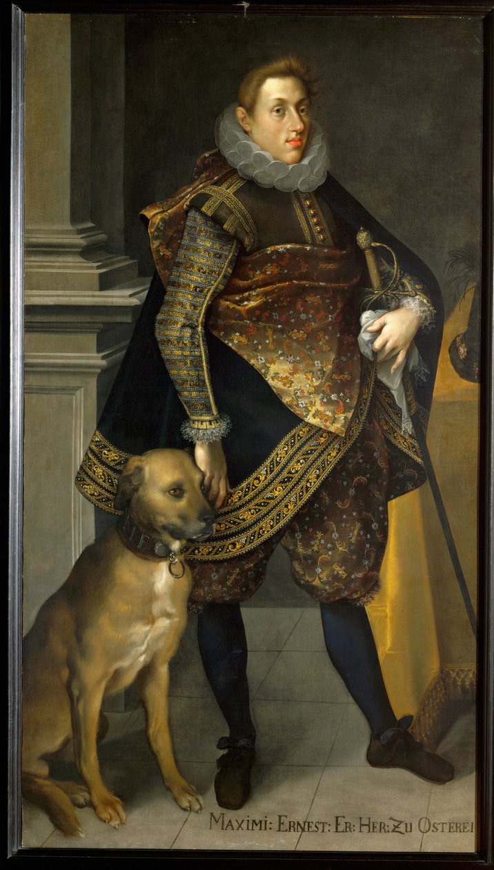 Archduke Maximilian Ernst with a Setter by Joseph the younger Heintz