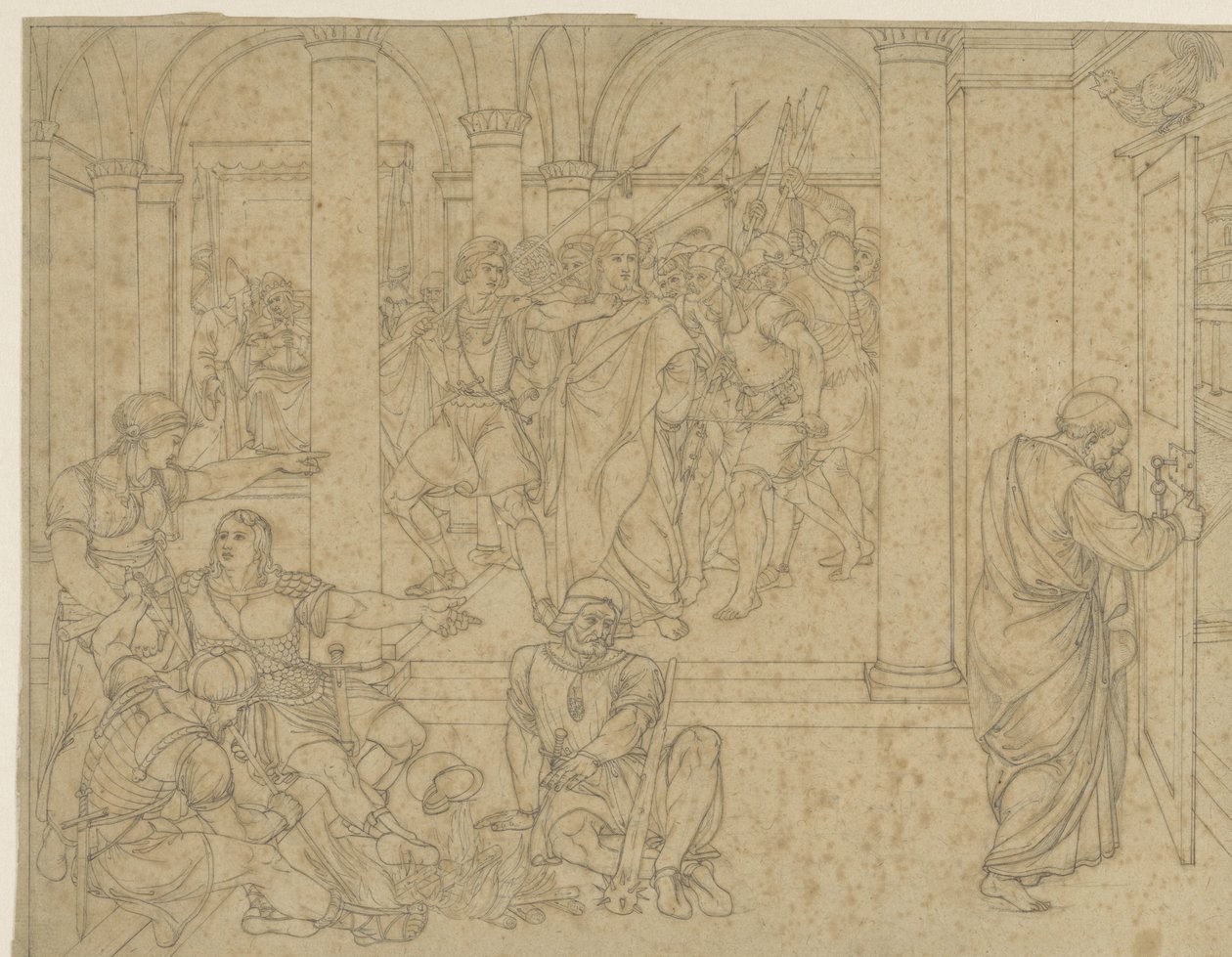 Peter Denies Christ, Depicted in the Hall of the Courthouse by Joseph von Fuhrich