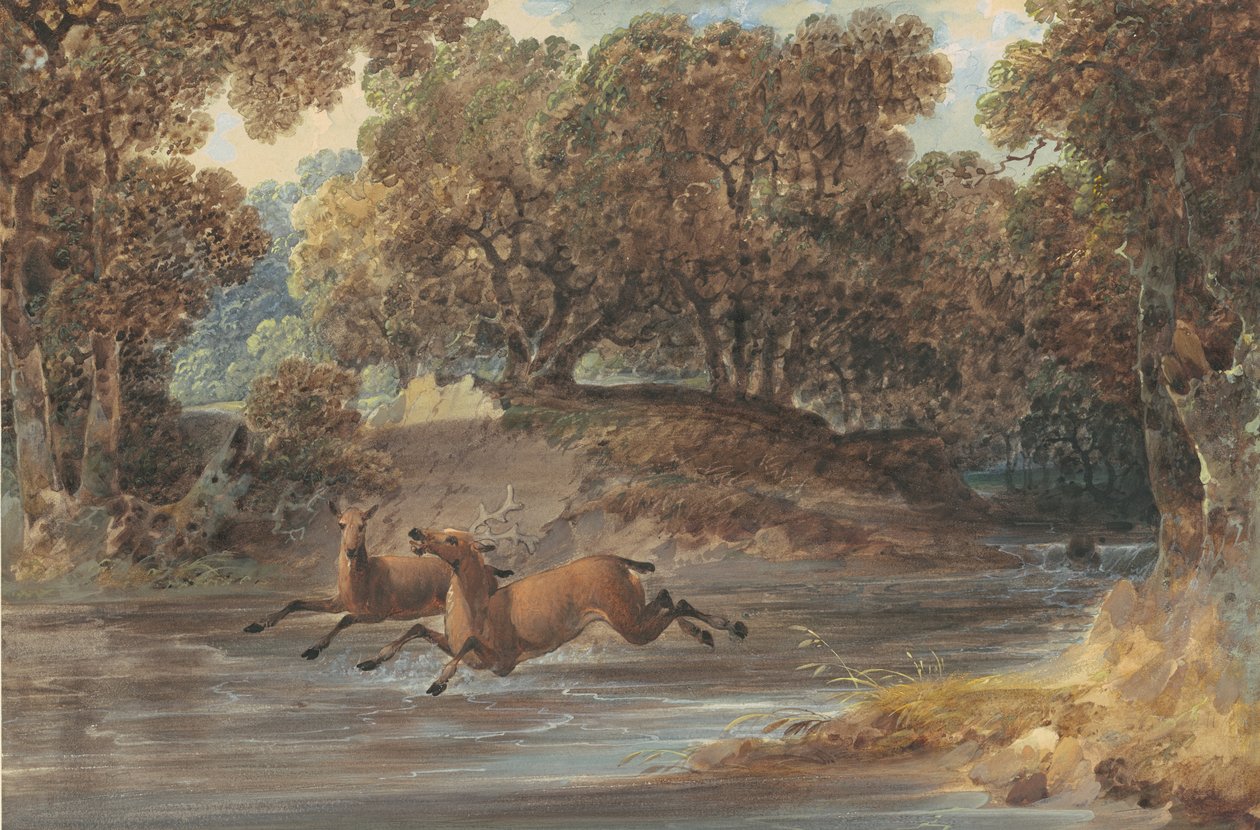 Landscape with Deer, North Carolina, c.1820 by Joshua H. Shaw