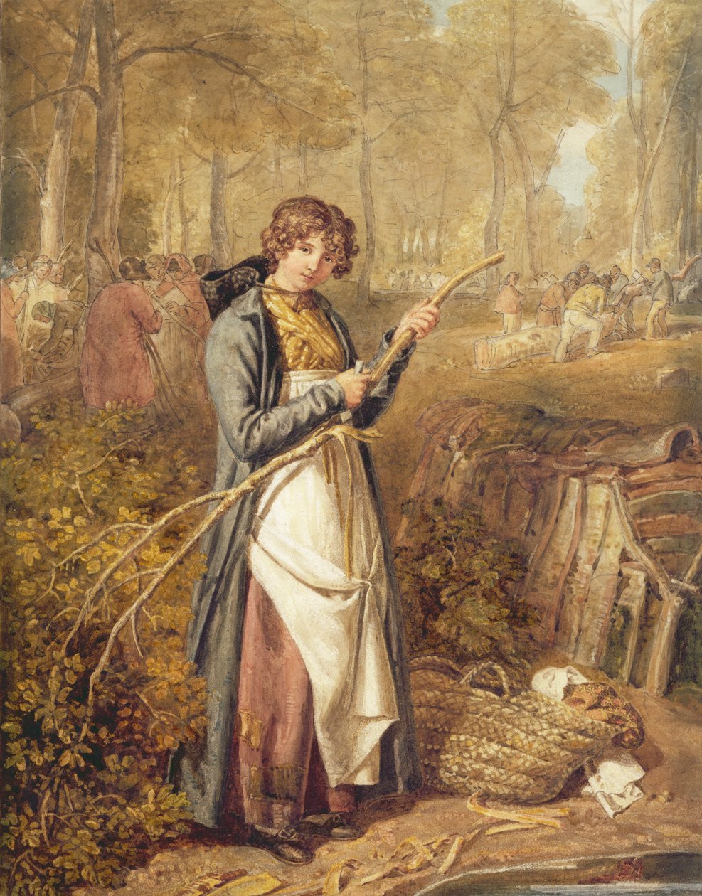 Barking Timber in Wychwood Forest by Joshua Cristall