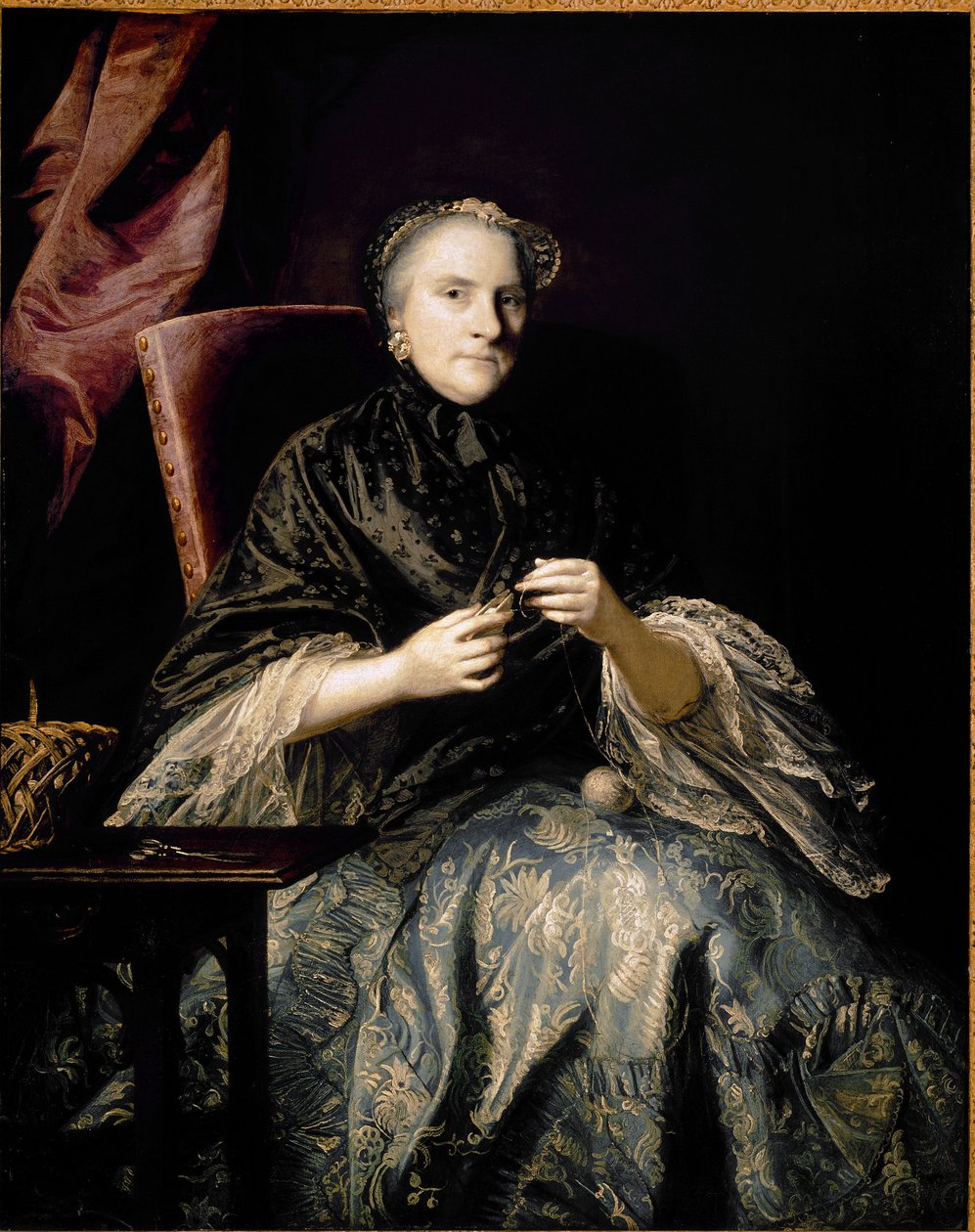 Portrait of Anne, second Countess of Albemarle making knots by Joshua Reynolds