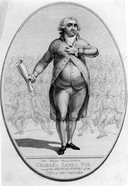 The Right Honourable Charles James Fox (1749-1806) one of the Representatives of the City of Westminster, engraved by Thomas Trotter (c.1750-1803) by Joshua after Cristall