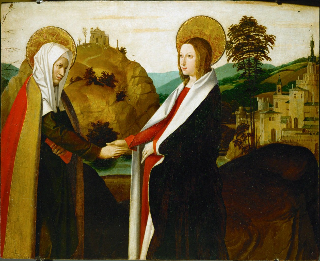 The Visitation by Josse (fl.1493-1508) Lieferinxe