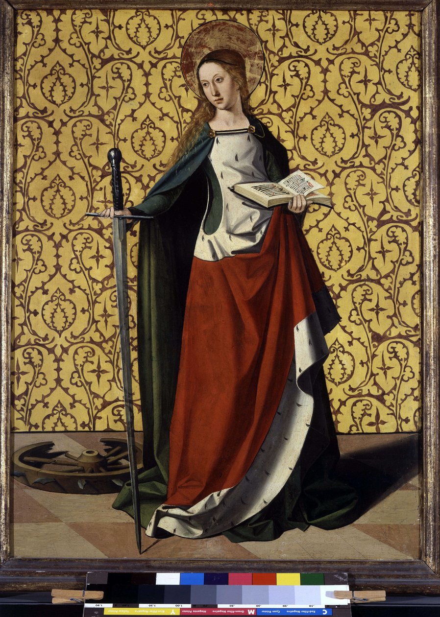 Back of altarpiece: St. Catherine of Alexandria by Josse (fl.1493 1508) Lieferinxe