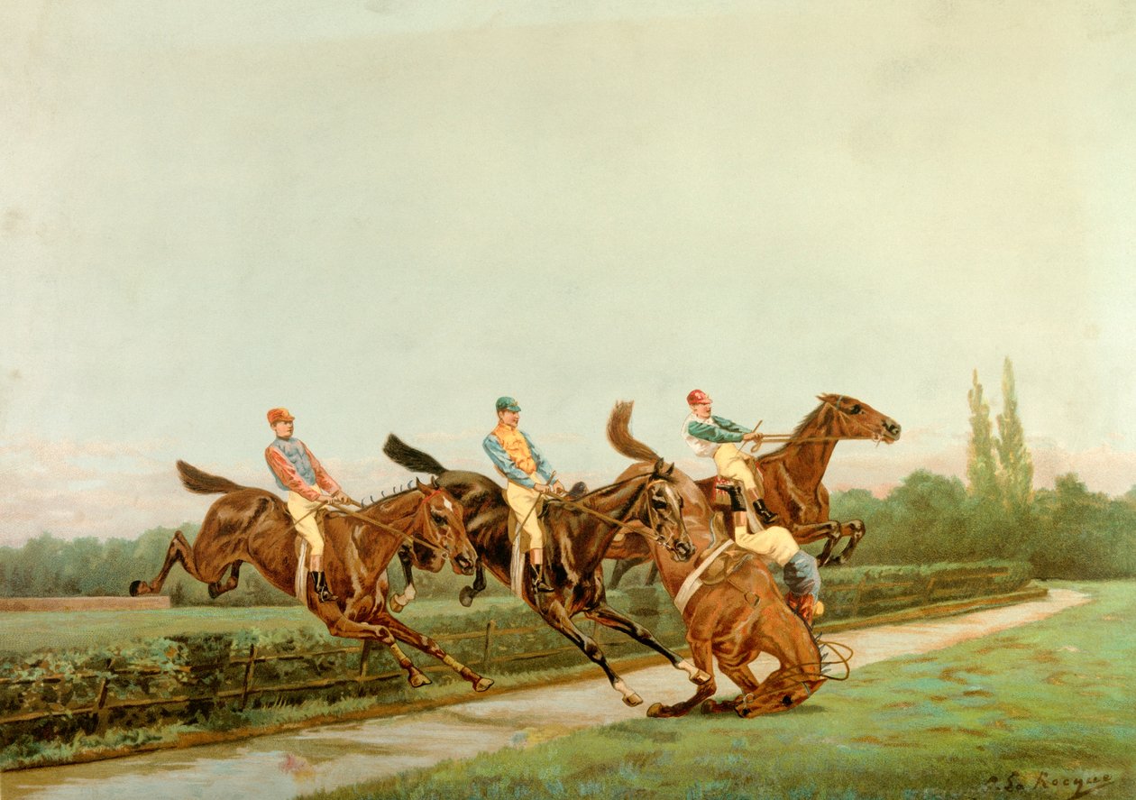 Horses and Jockeys, 20th century (illustration) by Josse Photo