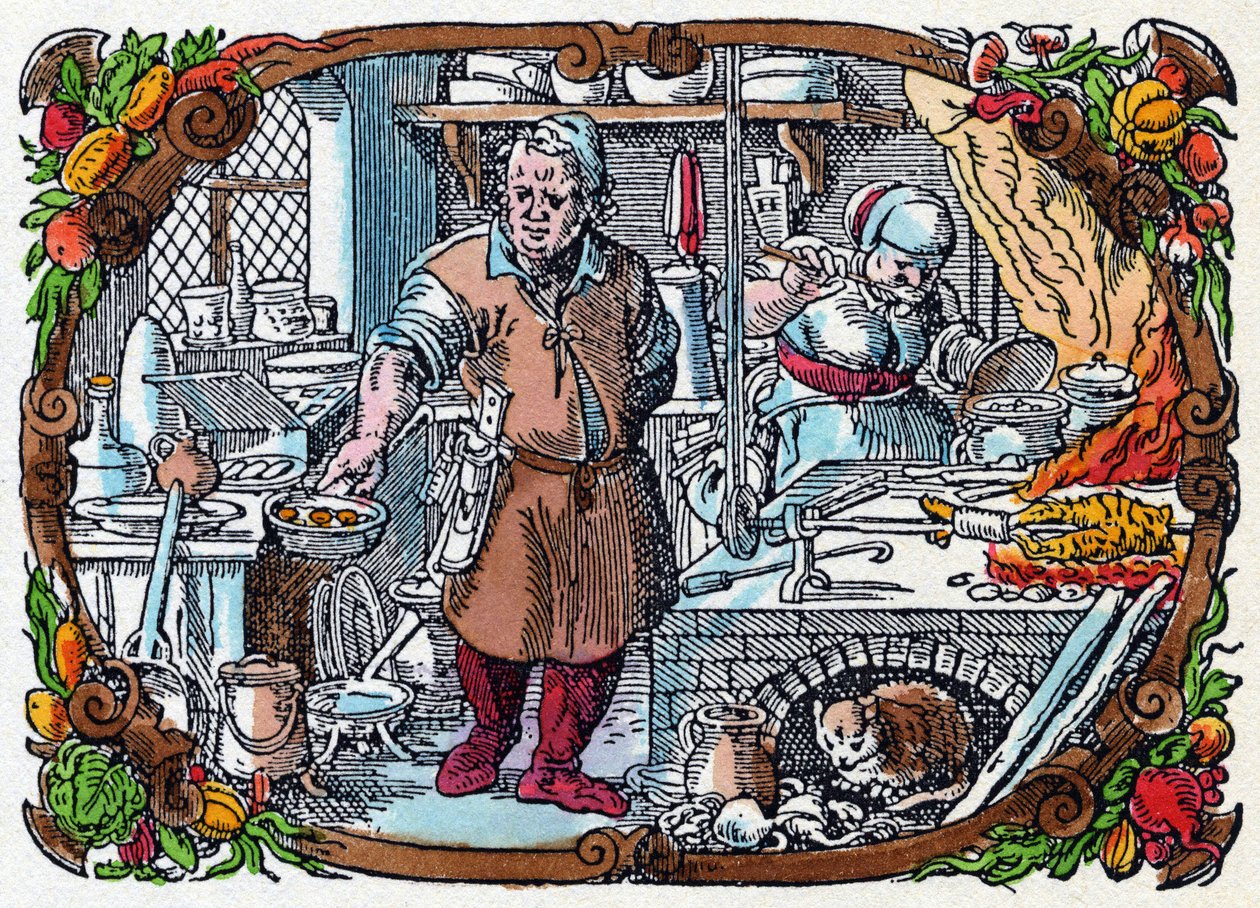 Gastronomy: a very equipped kitchen in the Renaissance