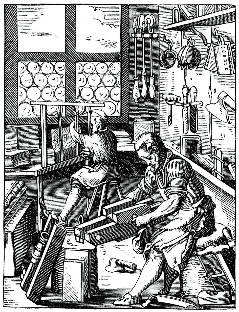 Bookbinders, 16th century by Jost Amman
