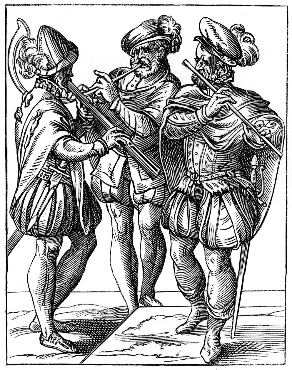 Flute and Cornetto Players by Jost Amman