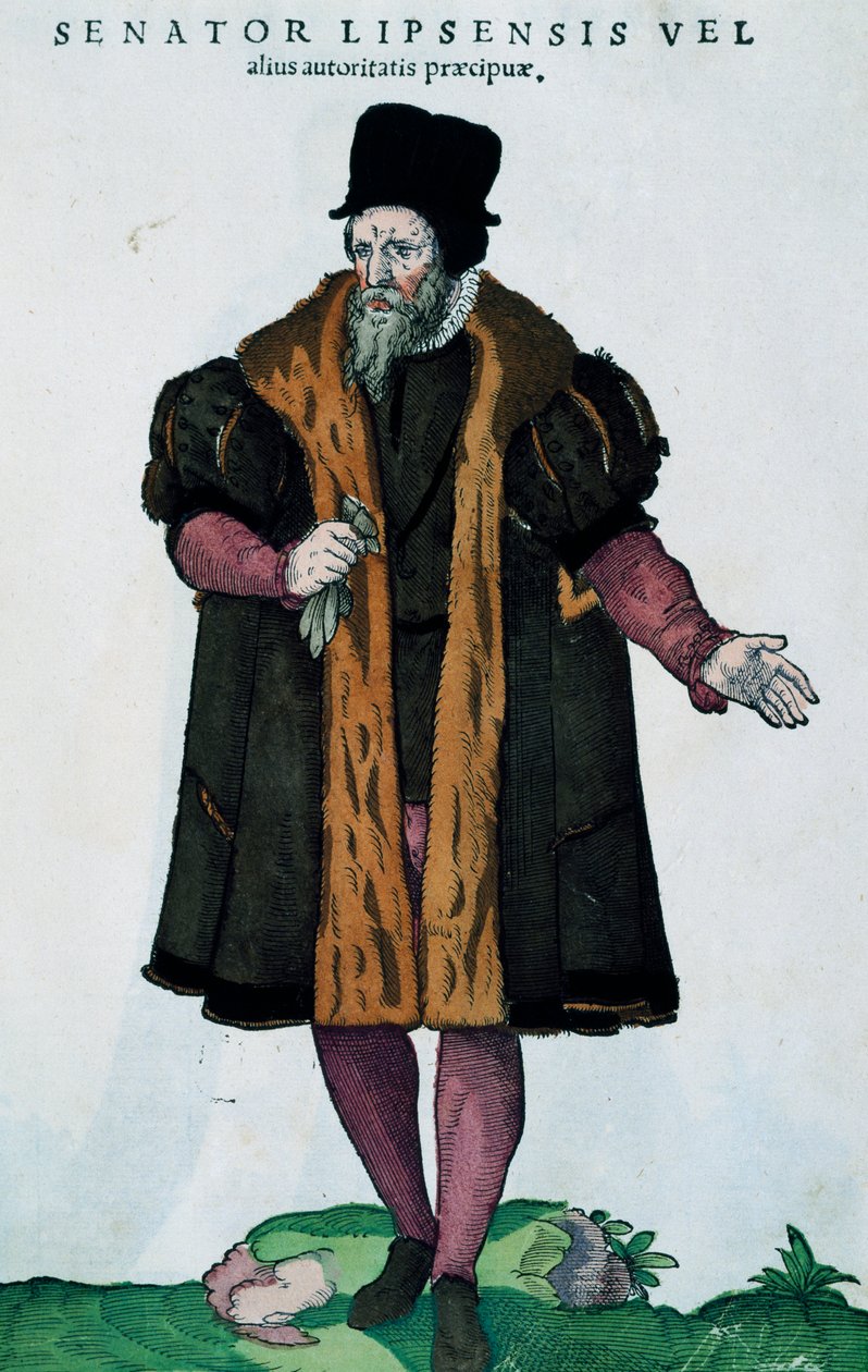 Leipzig senator, engraving from Habitus praecipuorum popularum by Jost Amman