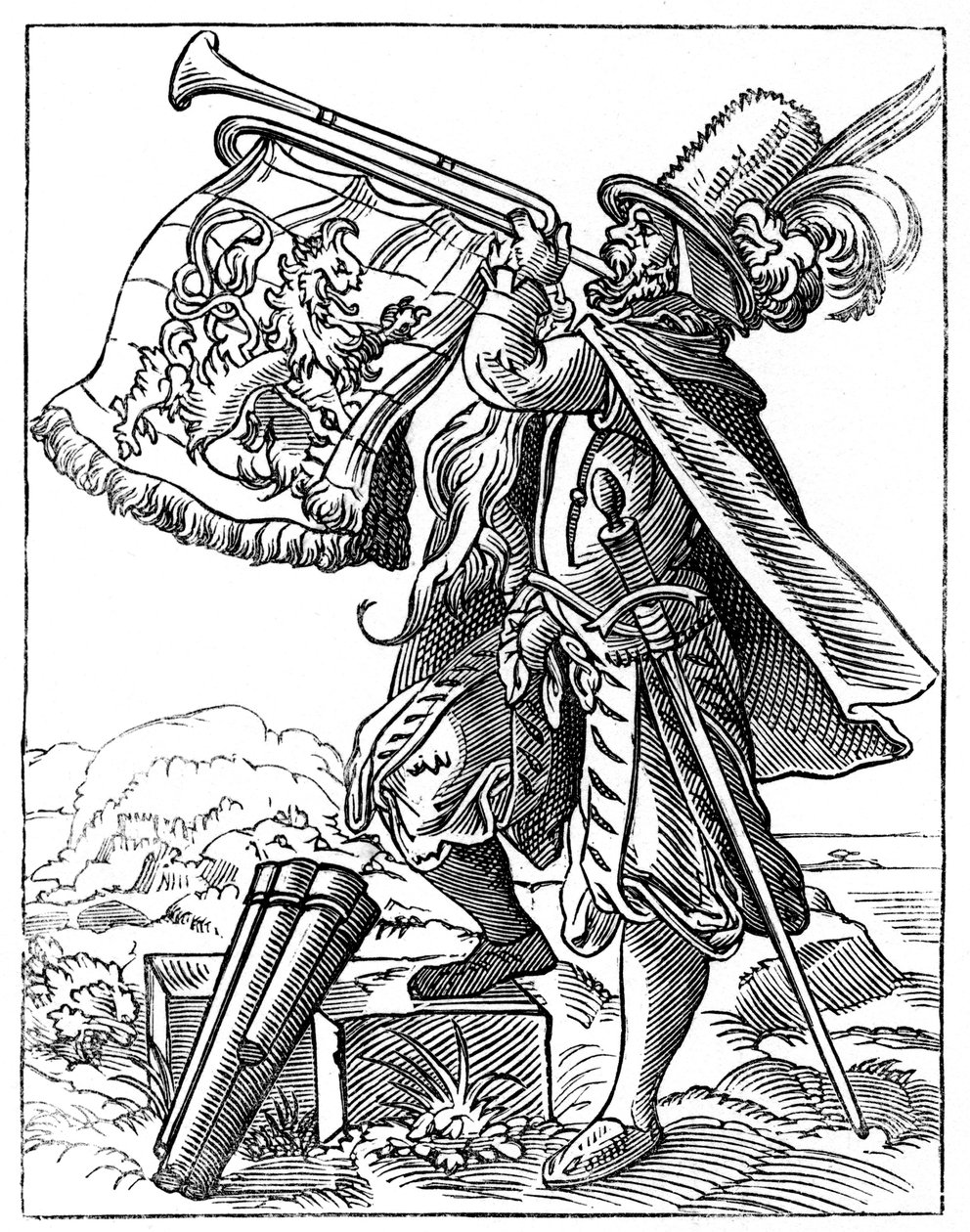 Military Trumpeter, 16th Century, 1849 by Jost Amman