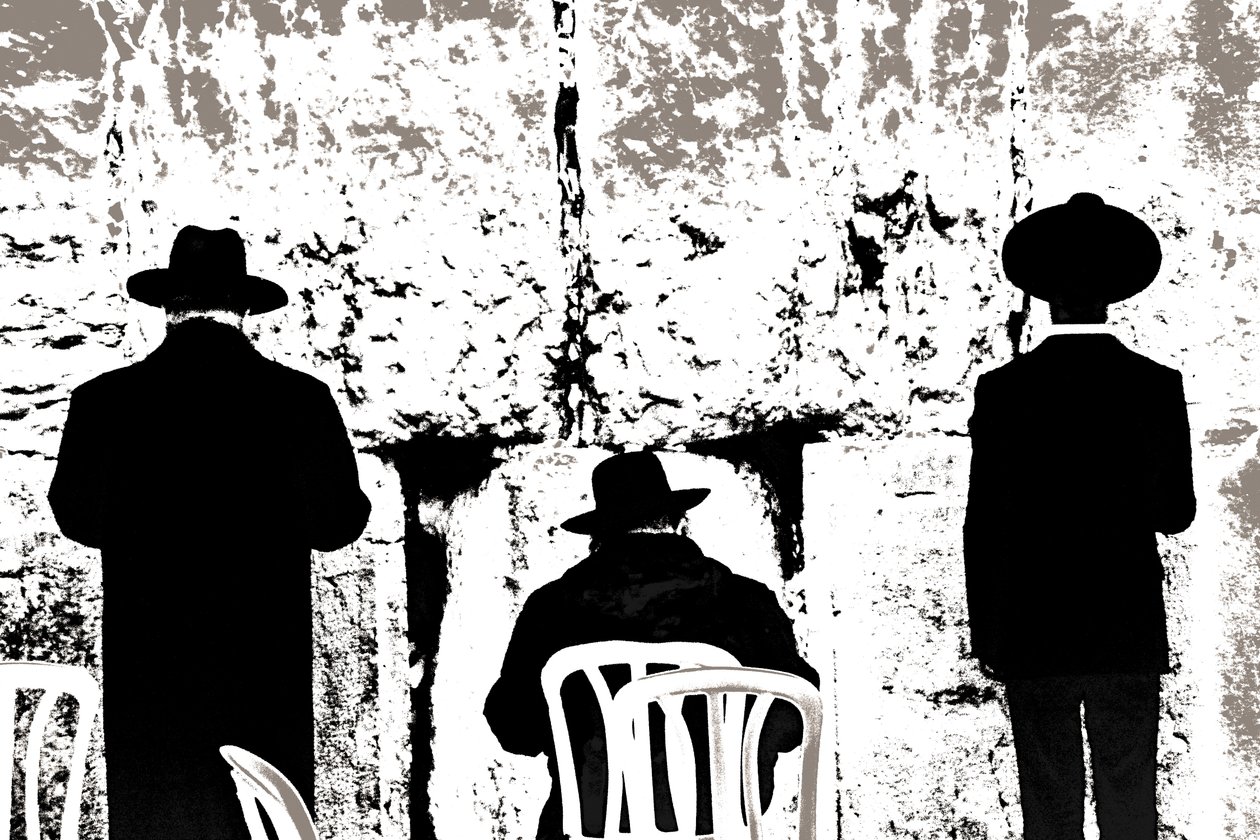 Dovening, from the series Tuesday at the Wailing Wall by Joy Lions