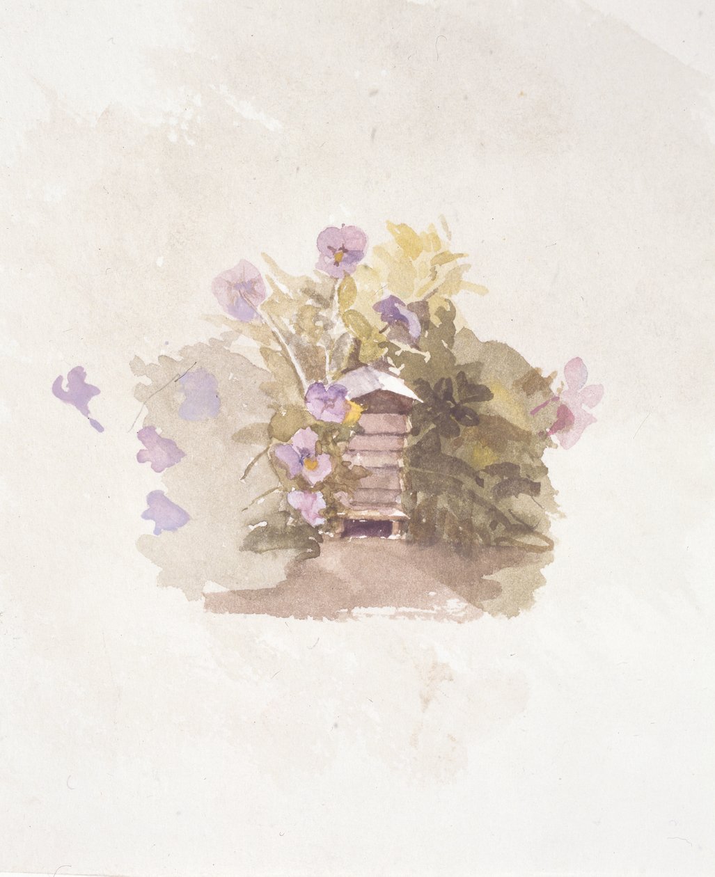 Birdhouse Flowers II by Joyce Haddon