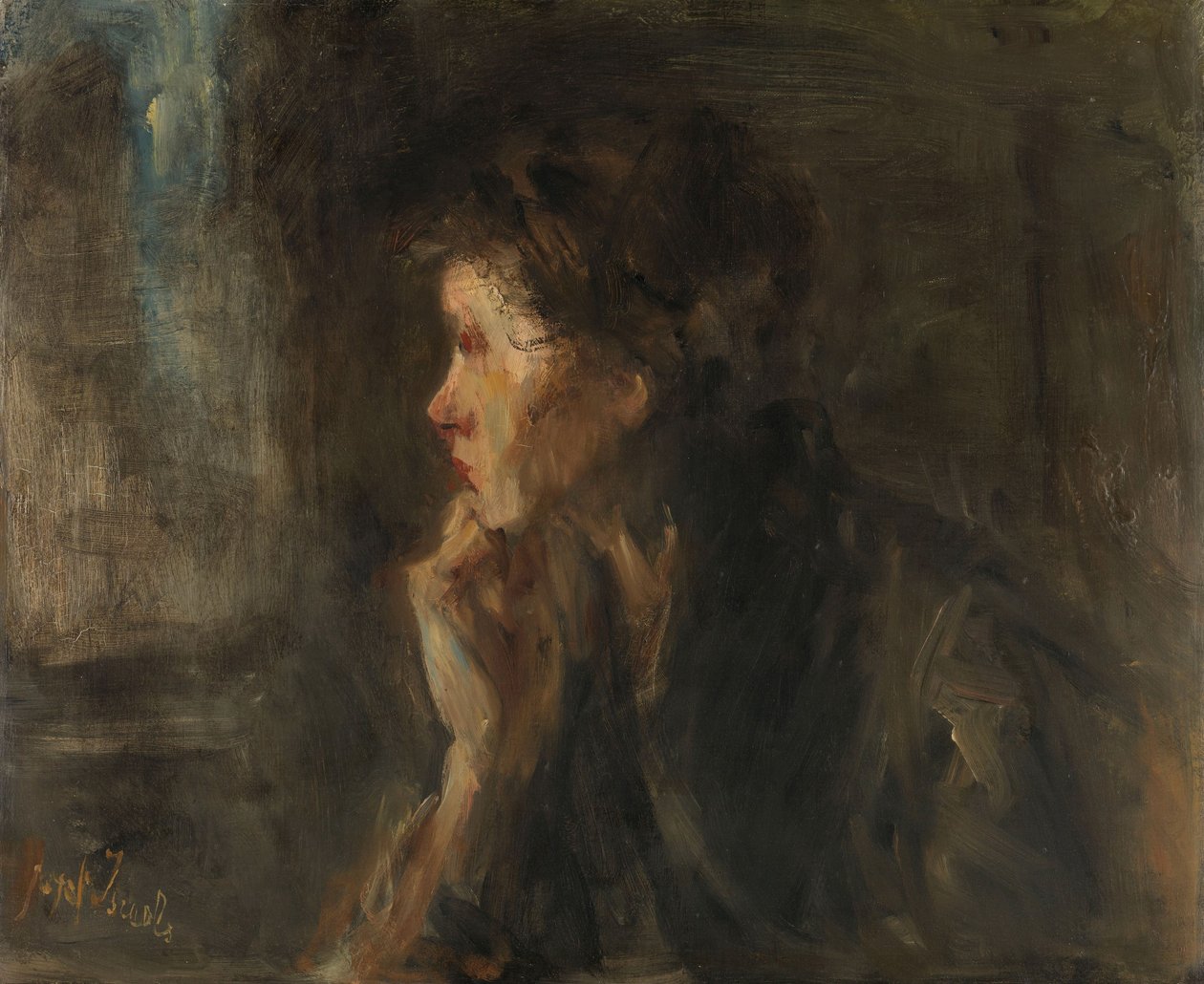 Meditation by Jozef (1824-1911) Israels