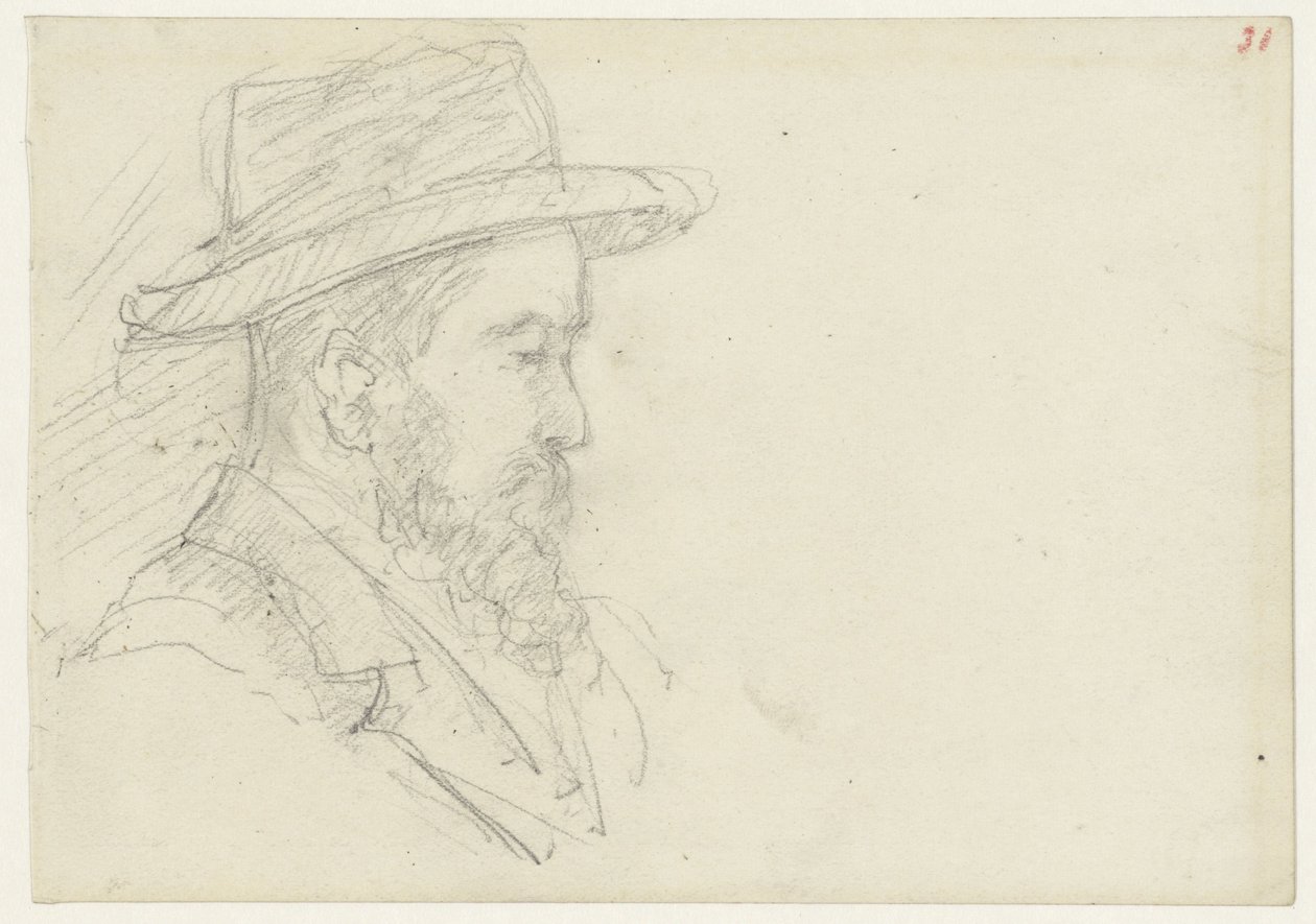 Head of a Man with Hat by Jozef Israëls