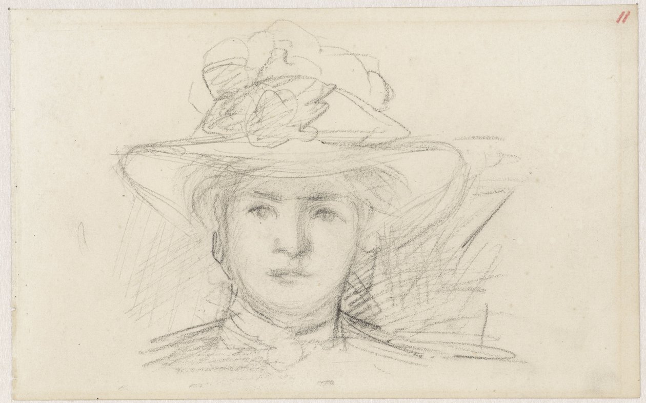 Head of a Woman with a Hat by Jozef Israëls