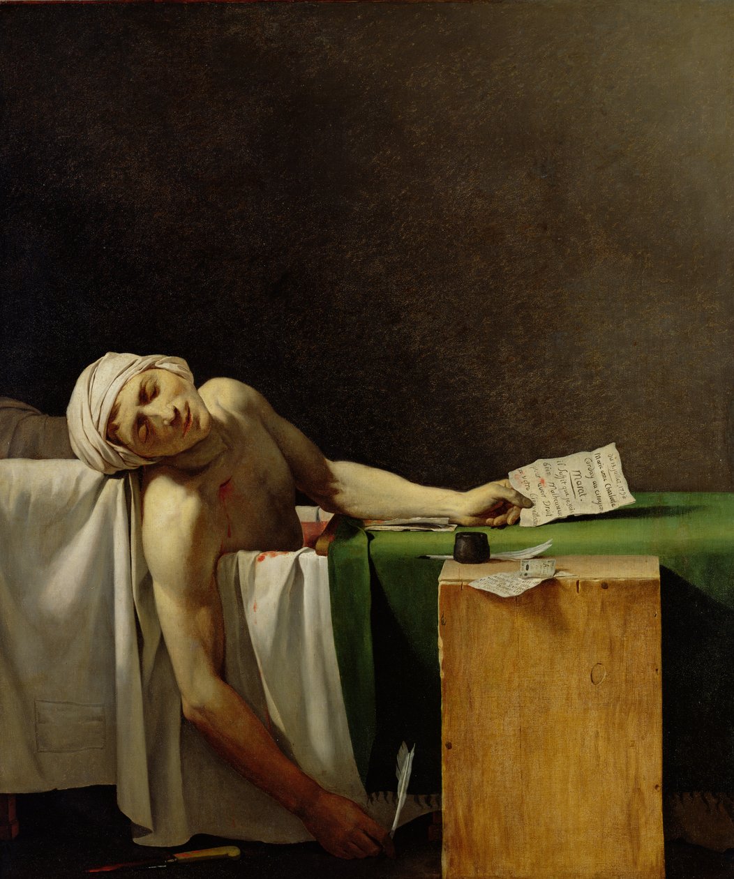 The Death of Marat, after the original by Jacques-Louis David by Jérôme-Martin Langlois