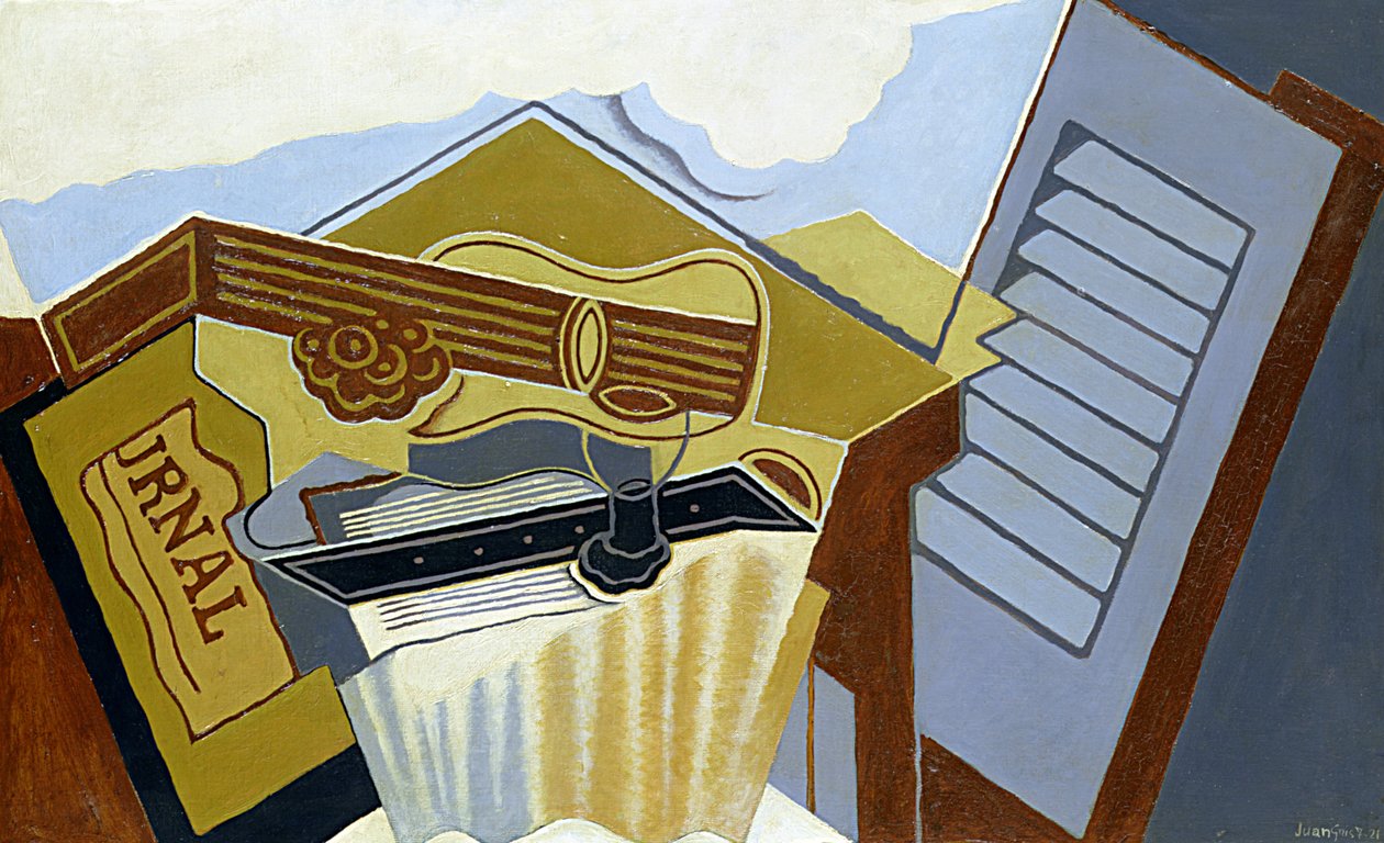 Still Life with a White Cloud by Juan Gris