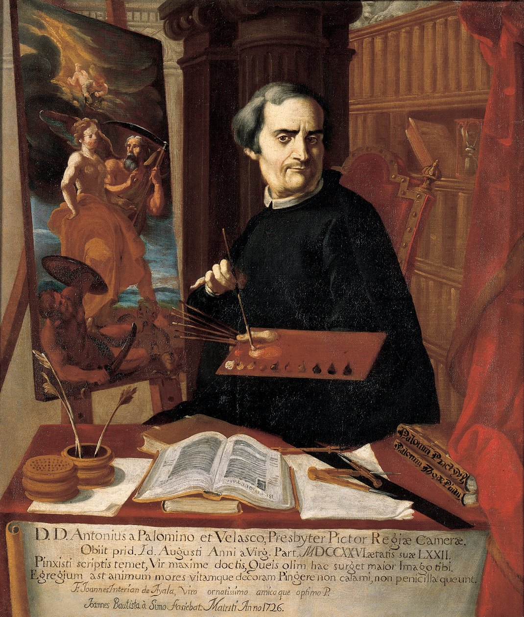 Portrait of Acisclo Antonio Palomino de Castro y Velasco by Juan Bautista Simo