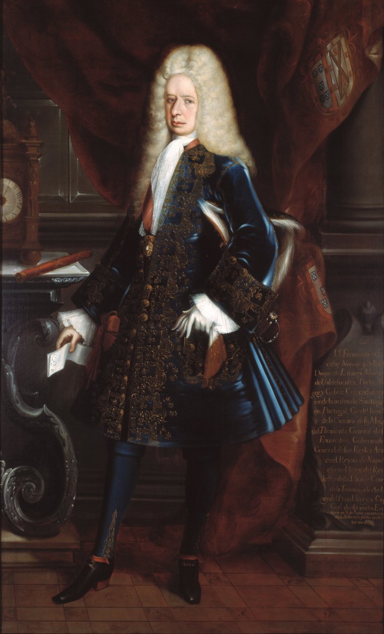 Portrait of the Viceroy Duke of Linares by Juan Rodríguez Juárez