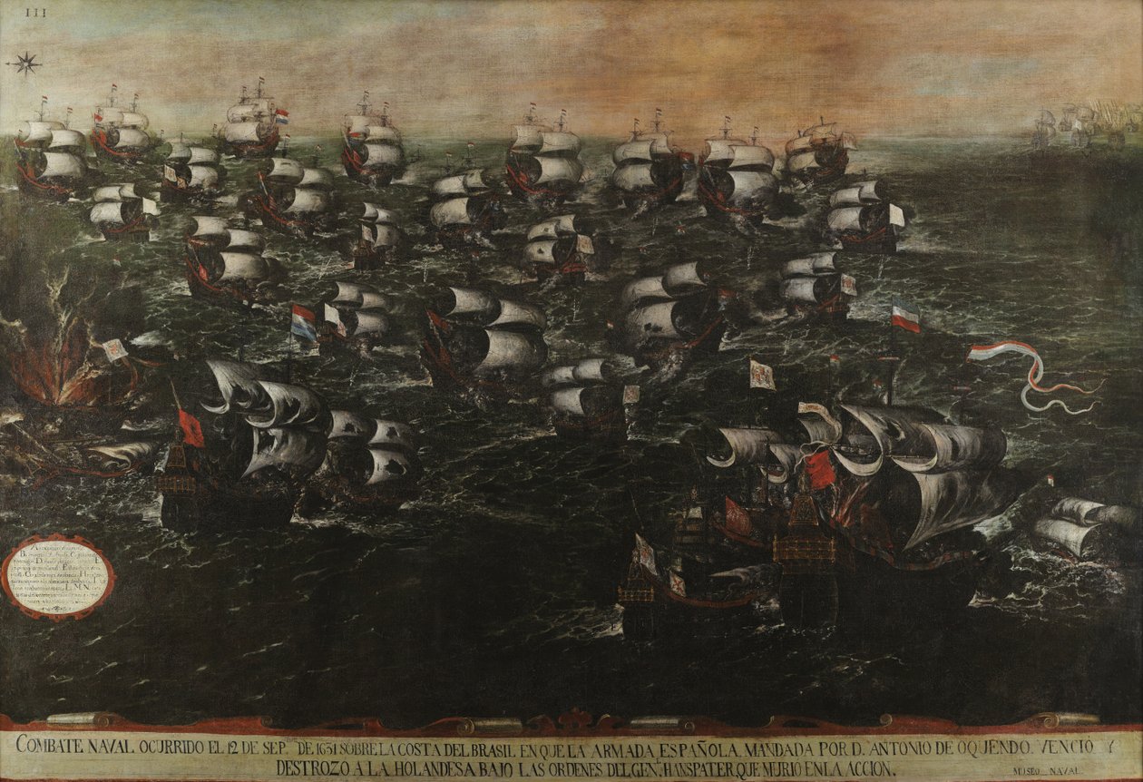 Naval Battle of Pernambuco or Abrojos (view III) by Juan de la Corte