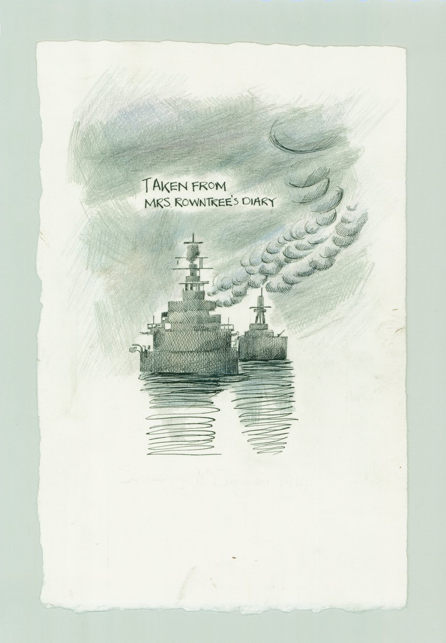 German Naval Bombardment of Scarborough, North Yorkshire, 1914 by Judith Dobie