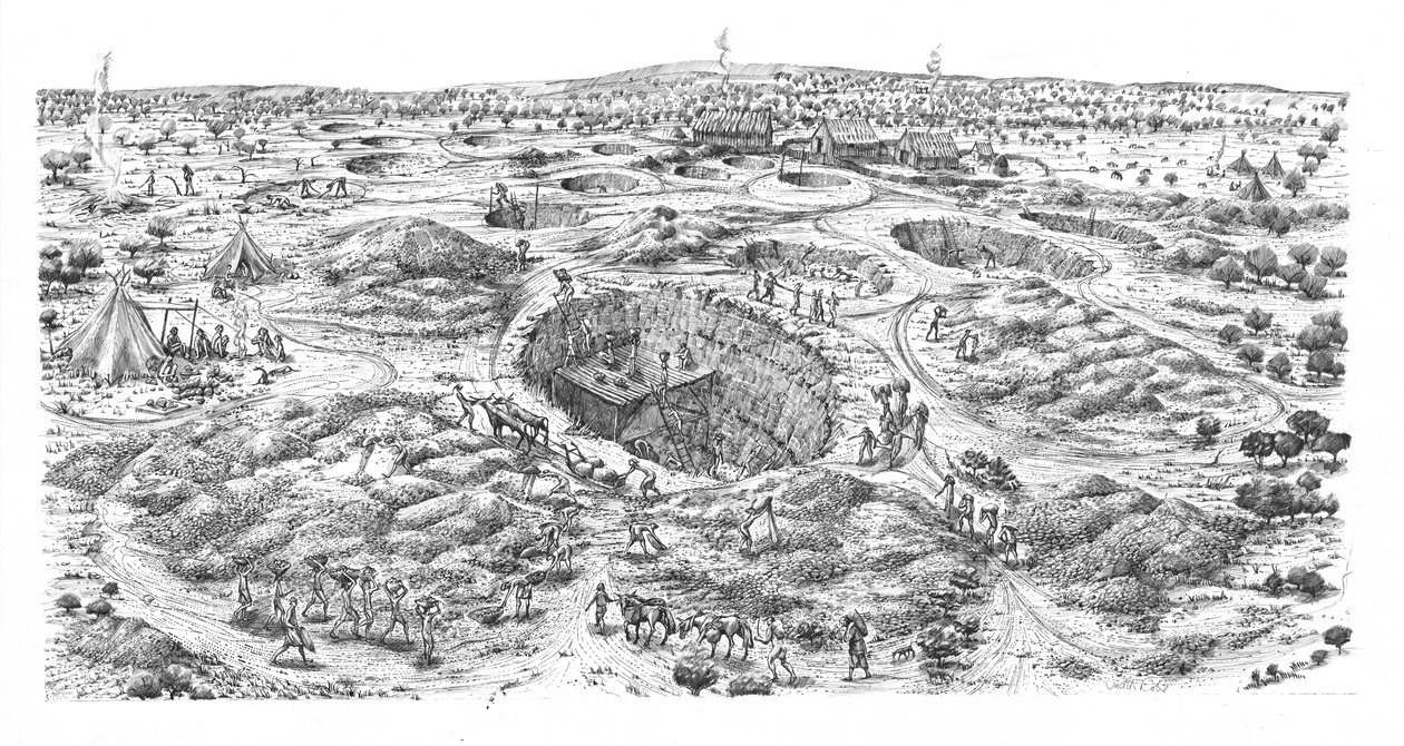 Neolithic Flint Mining at Easton Down, Wiltshire by Judith Dobie