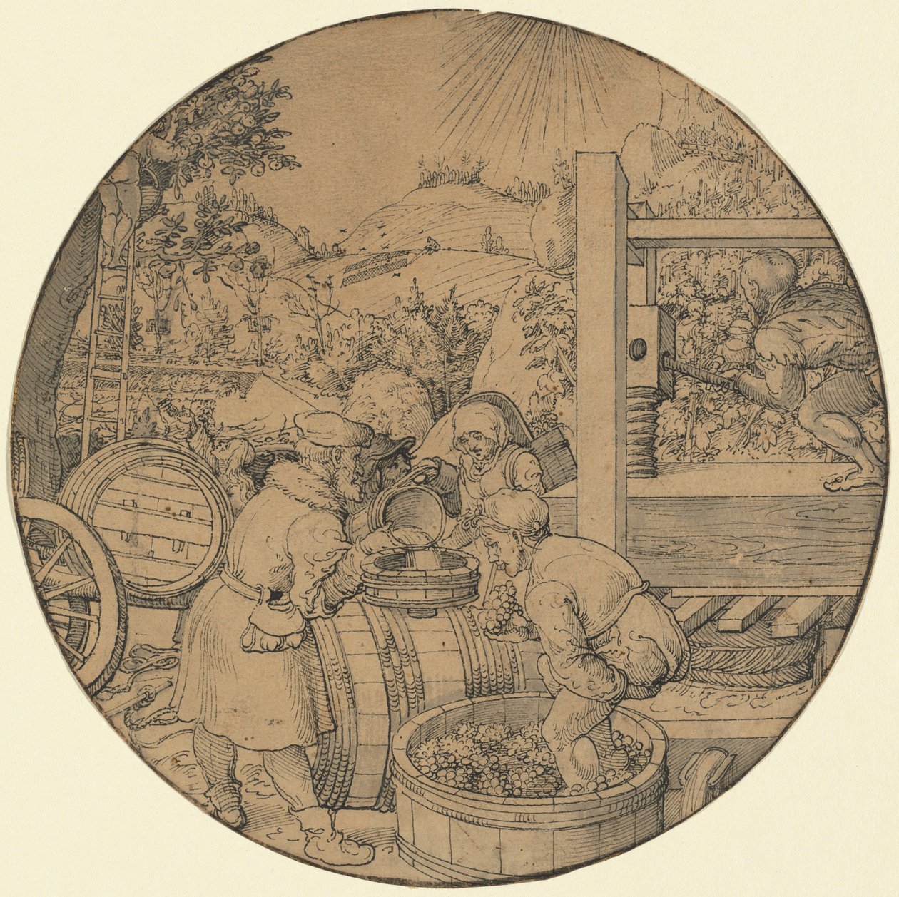 The Wine Harvest (September) by Jörg Breu the Elder