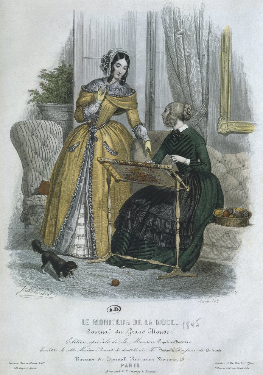 Fashion plate, Paris, illustration from 