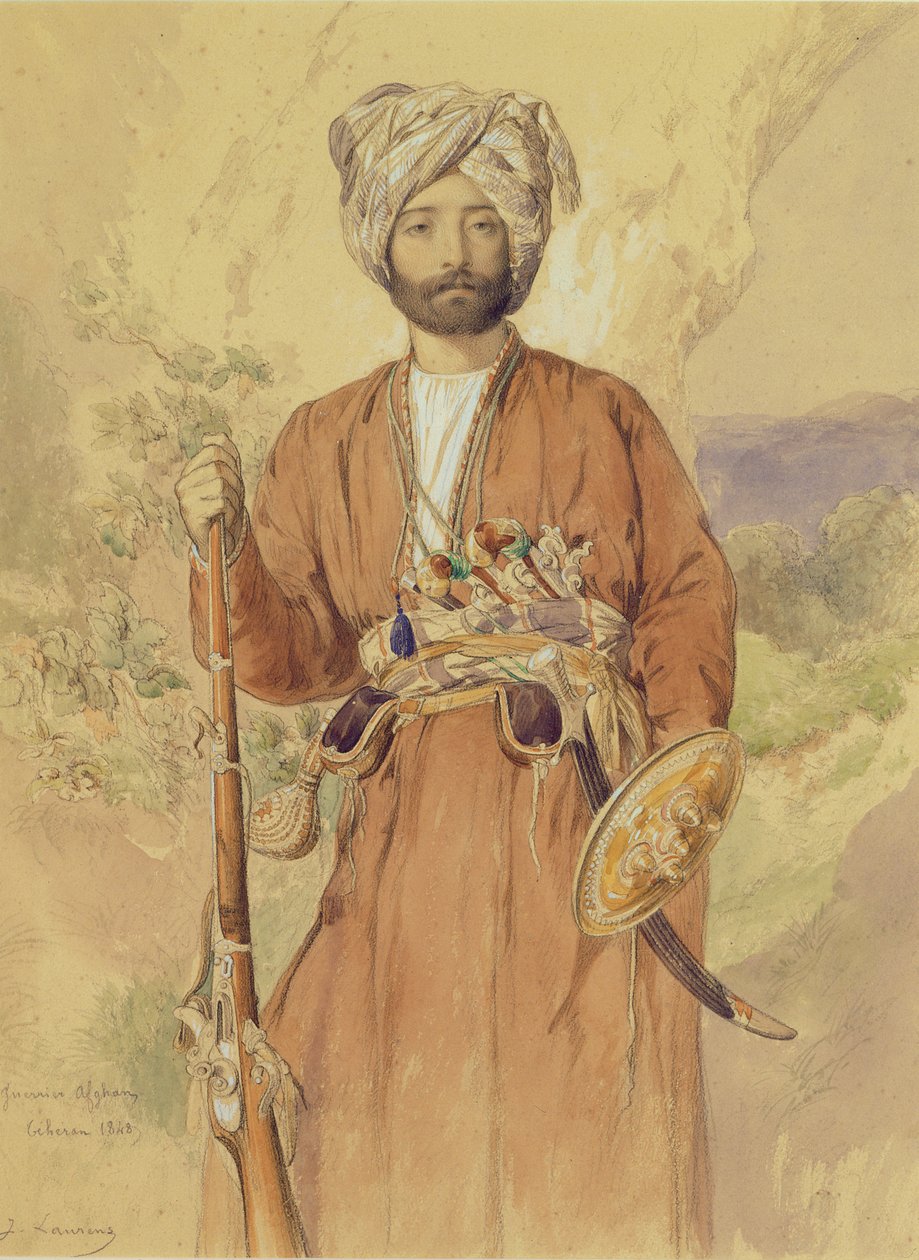 Study of an Afghan Warrior, Tehran, 1848 by Jules Joseph Augustin Laurens