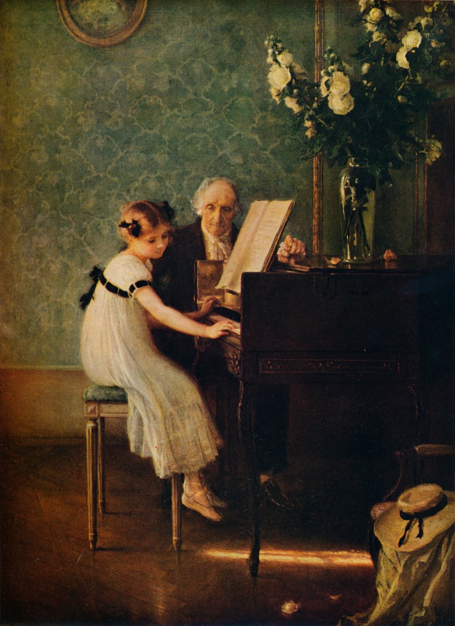 The Music Lesson by Jules Alexis Muenier: Fine art print