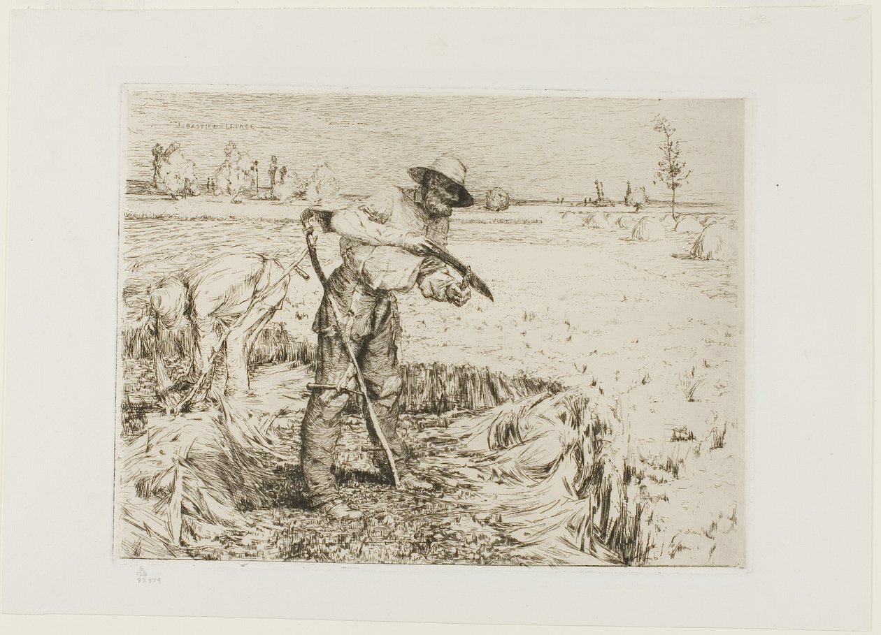 Mower Honing a Scythe by Jules Bastien-Lepage