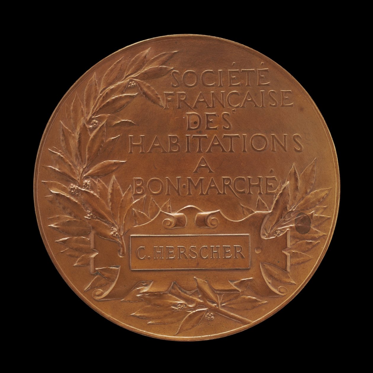 French Society for Affordable Housing [reverse] by Jules Clement Chaplain