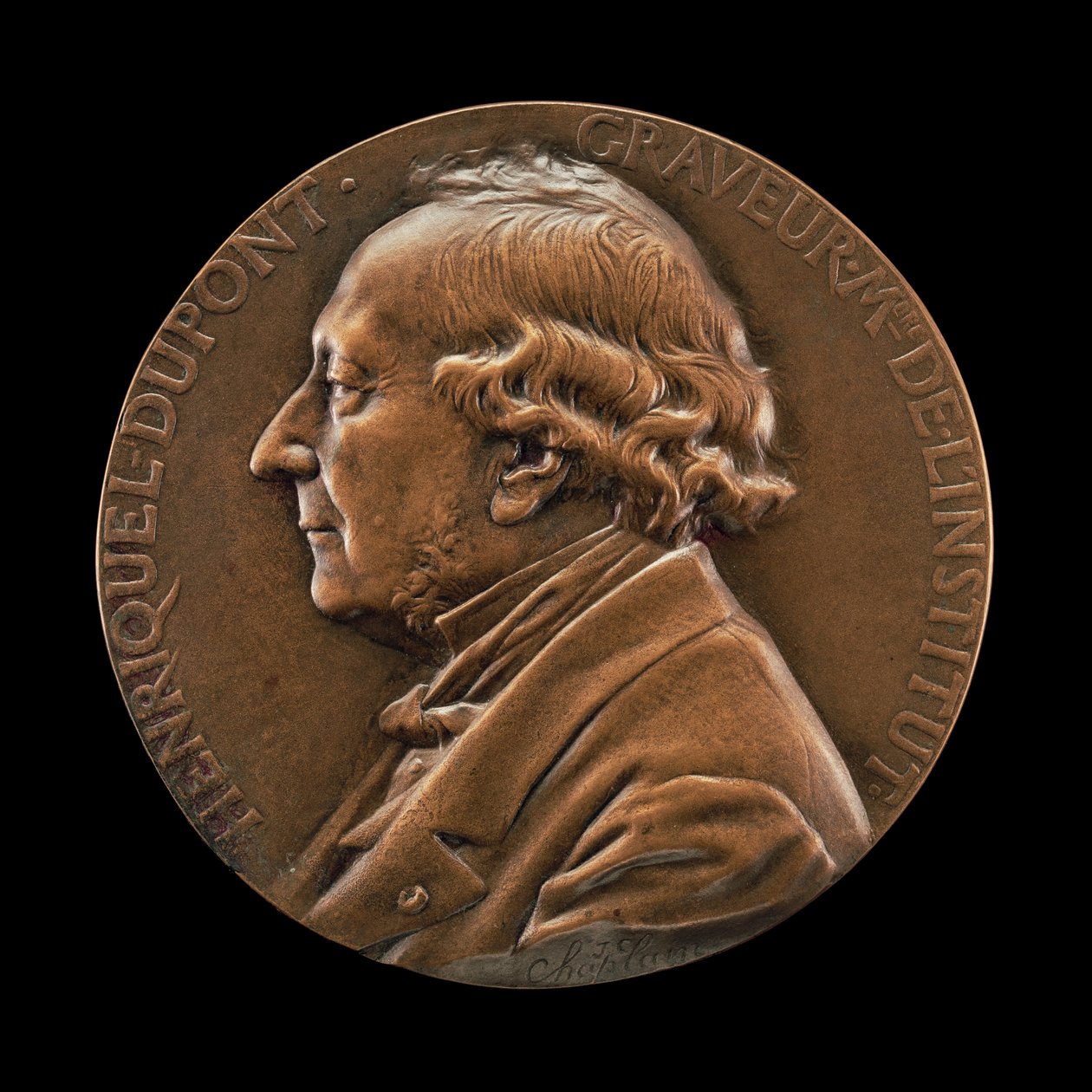 Henriquel Dupont, 1797-1892, Draftsman and Engraver, c. 1870-1892 by Jules Clement Chaplain