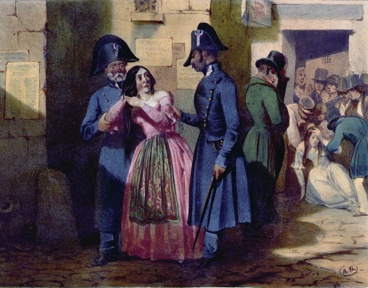 Arrest of a Prostitute by the Police, c.1835 by Jules David